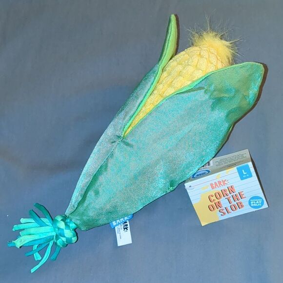 3 pc BBQ themed Bark Dog Toy Set - Corn, Rib, and Baked Potatoes BENEFITS RESCUE - Picture 9 of 12